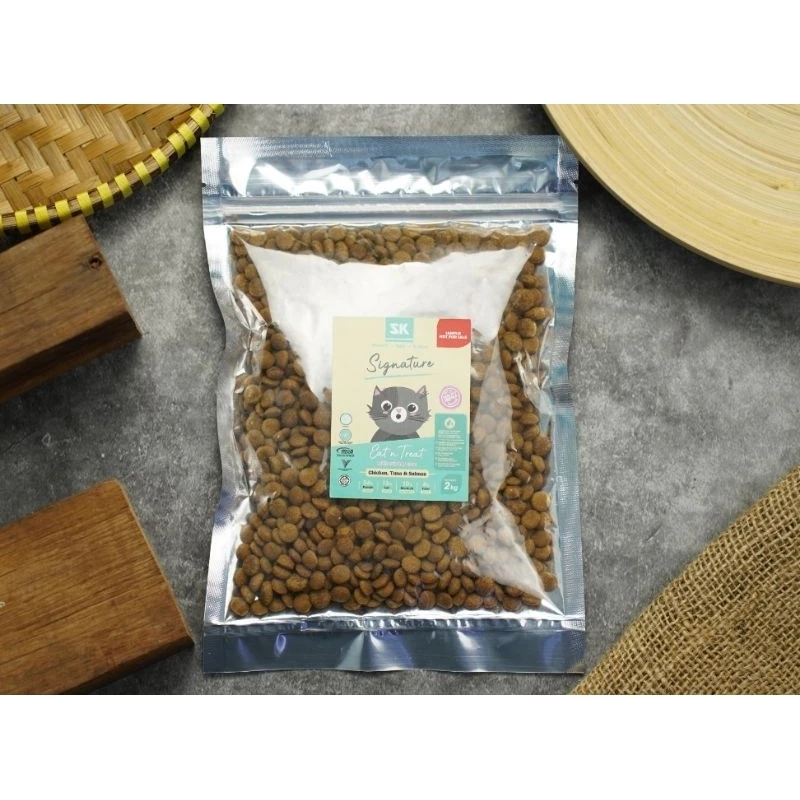 KIBBLES SK SIGNATURE EAT N TREAT CATFOOD 500gm (repack)-img